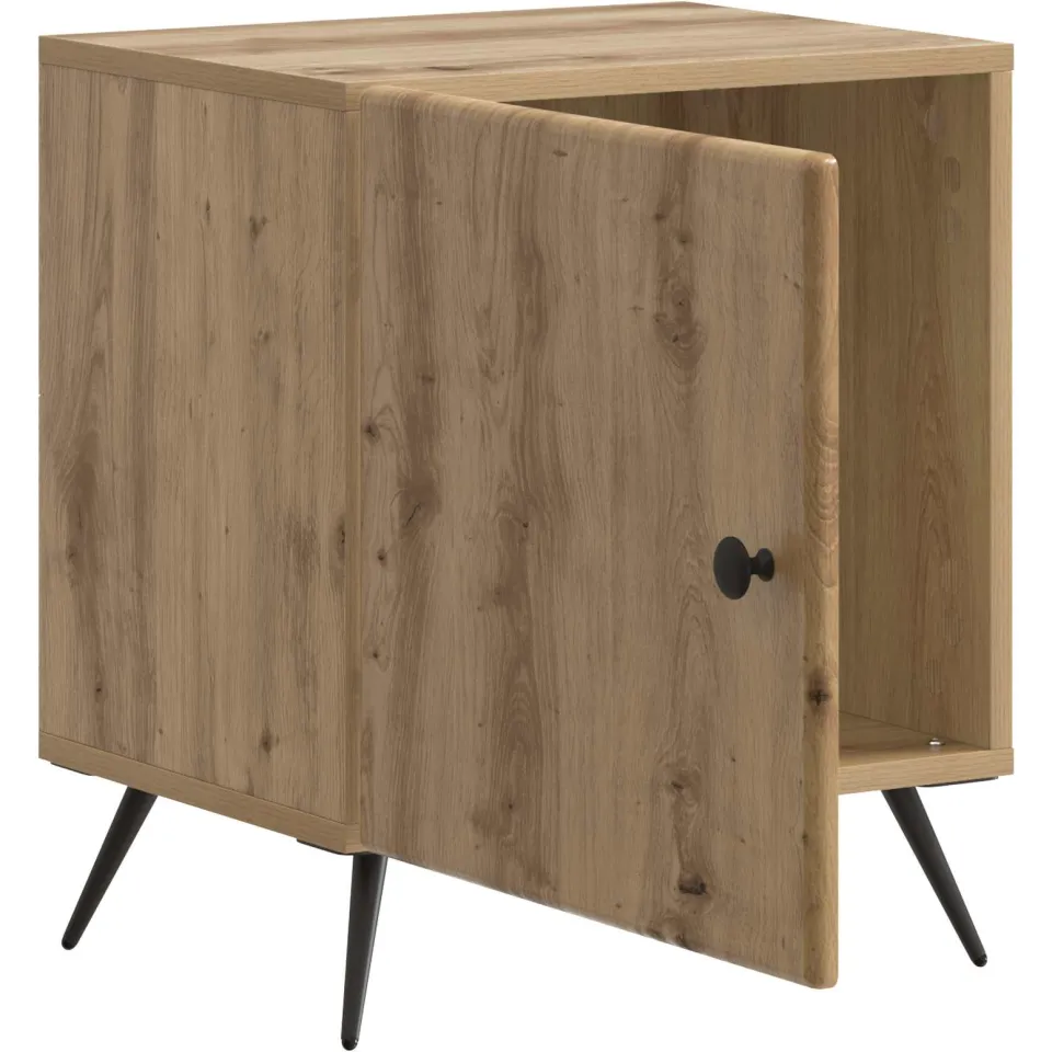vidaXL Nachtkastje Artisanaal eiken 43 x 34,5 x 50 cm Bewerkt hout, foto 3