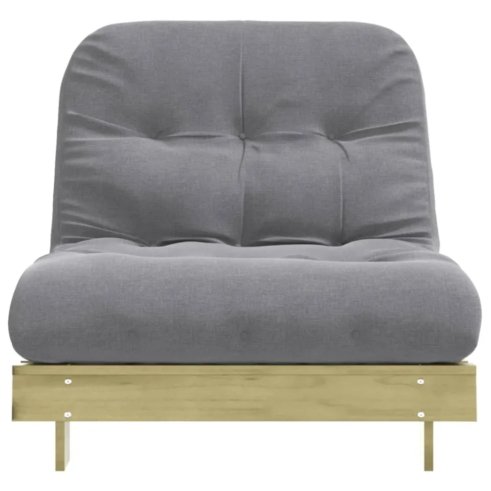 vidaXL Futon slaapbank met matras 80x206x11 cm geïmpregneerd hout Bruin