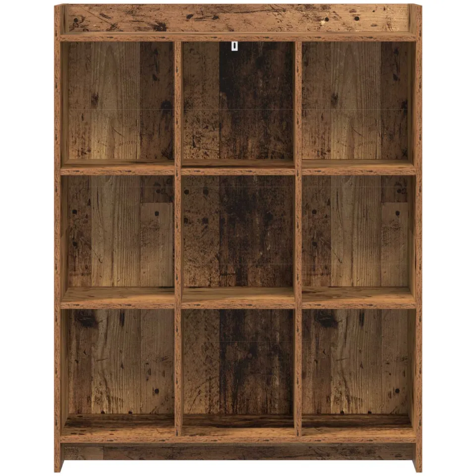 vidaXL Boekenkast Oud hout 87,5 x 30 x 111 cm Bewerkt hout bruin, foto 4