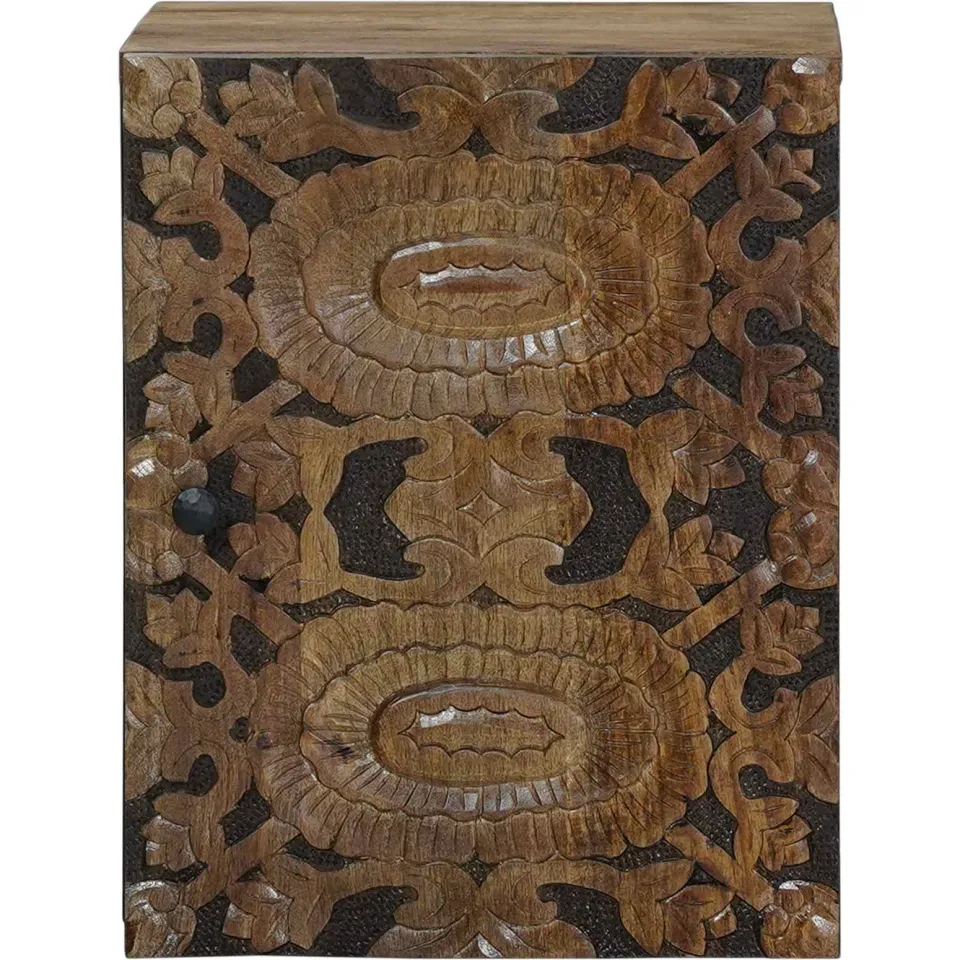 vidaXL Badkamer Hangkast Bruin 38 x 33 x 48 cm Massief Mango Hout, foto 3