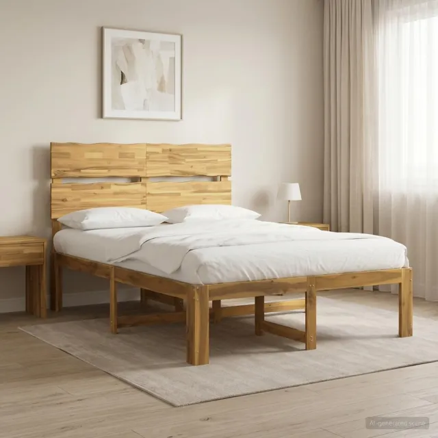 vidaXL Tweepersoonsbed met hoofdeinde ROSTOCK Wit 140 x 200 cm