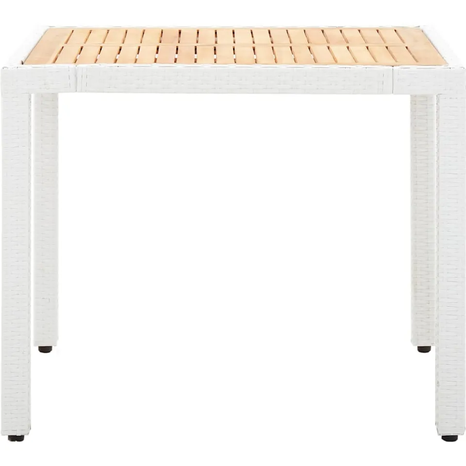 vidaXL 5-delige Tuinset poly rattan wit, foto 3