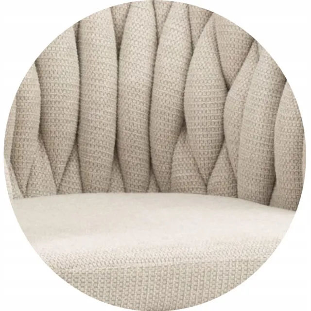 Furnitex FB37-FX - Draaibare bureaustoel - Beige - Verweven rugleuning - Met wielen