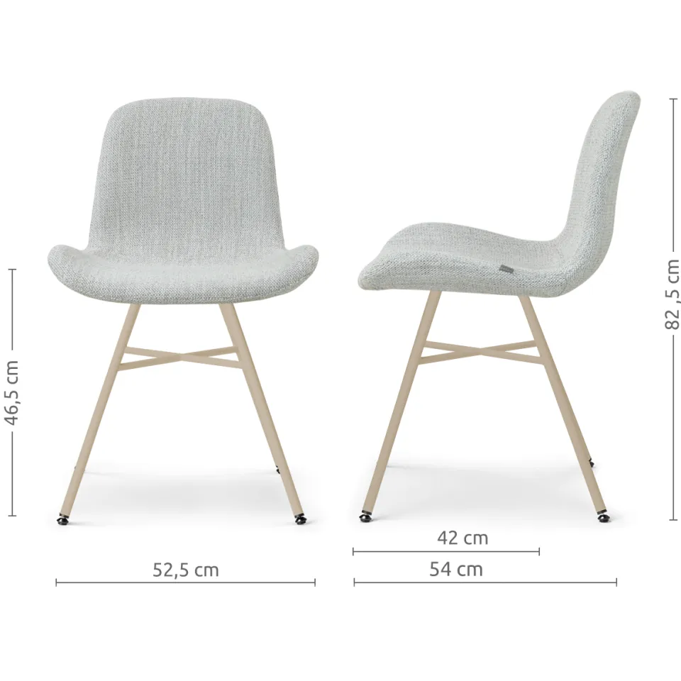 Nolon Noa-Fé eetkamerstoel grijs melange - beige onderstel, foto 2