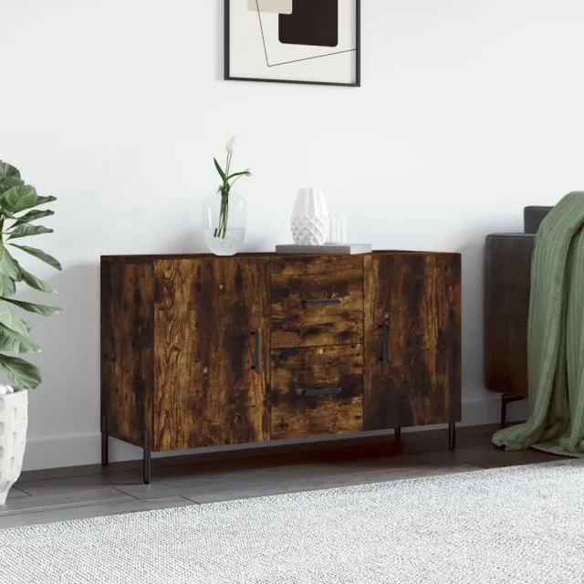 vidaXL Dressoir 100x36x60 cm bewerkt hout gerookt eikenkleurig, foto 2