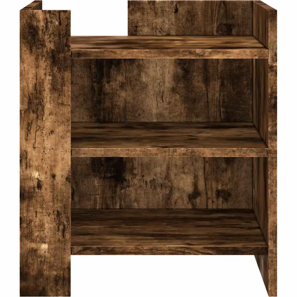 vidaXL Nachtkastje 45x50x50 cm bewerkt hout gerookt eikenkleurig, foto 4