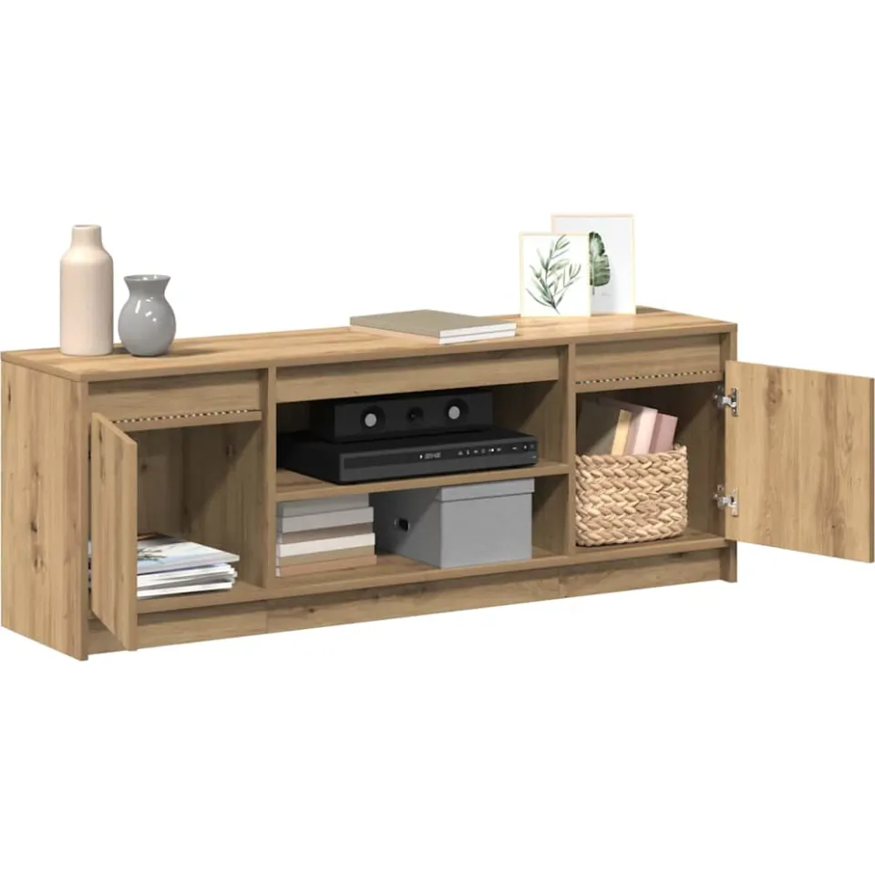vidaXL TV Eenheden 139,5 x 34 x 50 cm Bruin Bewerkt hout