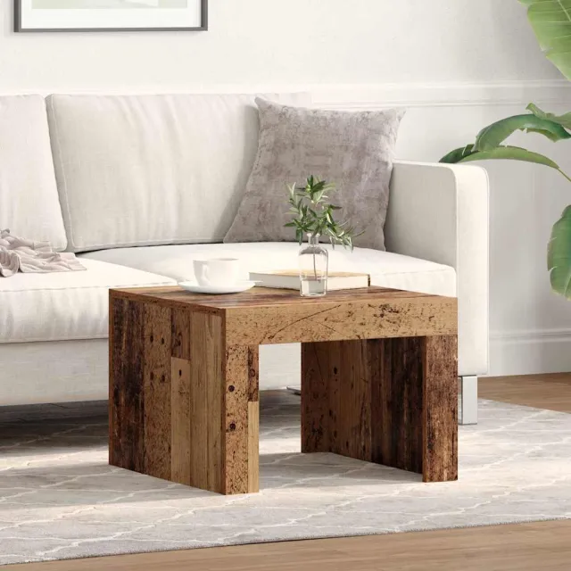 vidaXL Salontafel Oudhout 50 x 50 x 35 cm Bewerkt hout bruin, foto 2
