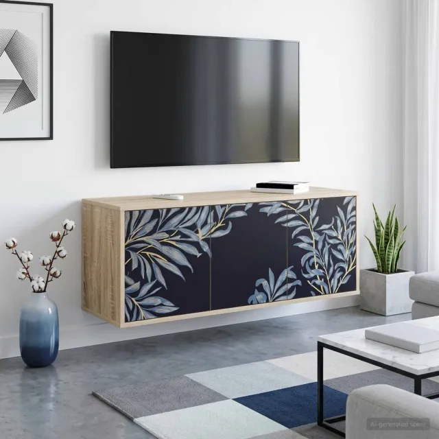 vidaXL Wandgemonteerd tv-meubel DOKKUM 102 x 33 x 40 cm Sonoma Eiken Bruin