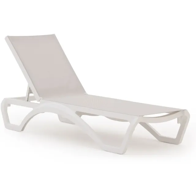 Forza Furniture Forza Russi ligbed stapelbaar/verstelbaar Wit