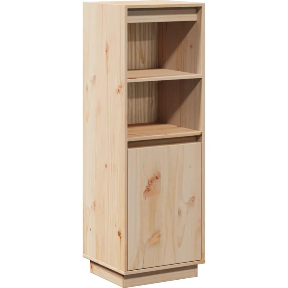 vidaXL Hoge kast 37x34x110 cm massief grenenhout bruin, foto 3