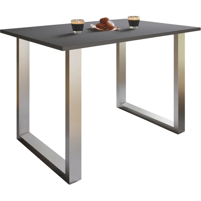 Vcm kleine tafel en stoelen, tafelstoel, eettafel en stoelen, kleine eettafel en stoelen, tafels en stoelen, compacte tafel en stoelen, kleine keukentafel en stoelen, tafel- en stoelset, keukentafels en stoelen, eettafels en stoelen Silber/ Anthrazit