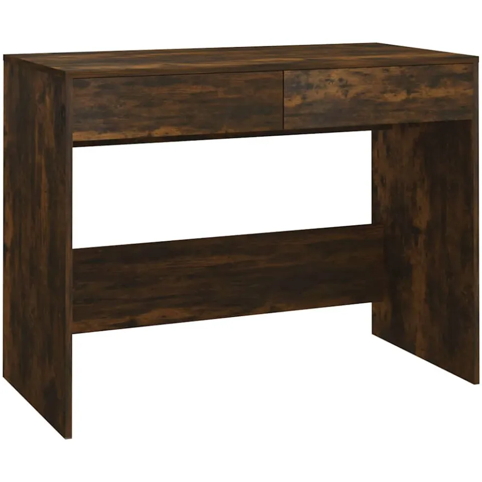vidaXL Bureau 101x50x76,5 cm spaanplaat gerookt eikenkleurig Bruin