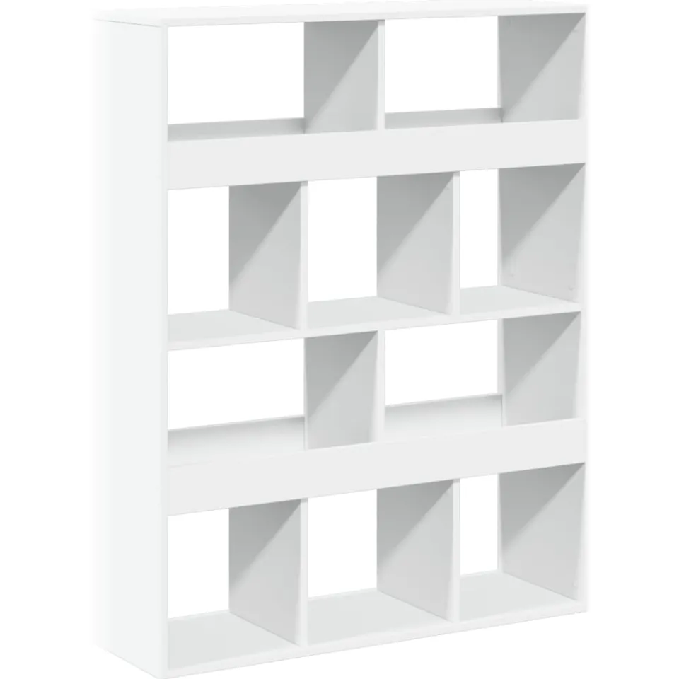 vidaXL Boekenkast 100x33x125,5 cm bewerkt hout wit, foto 3