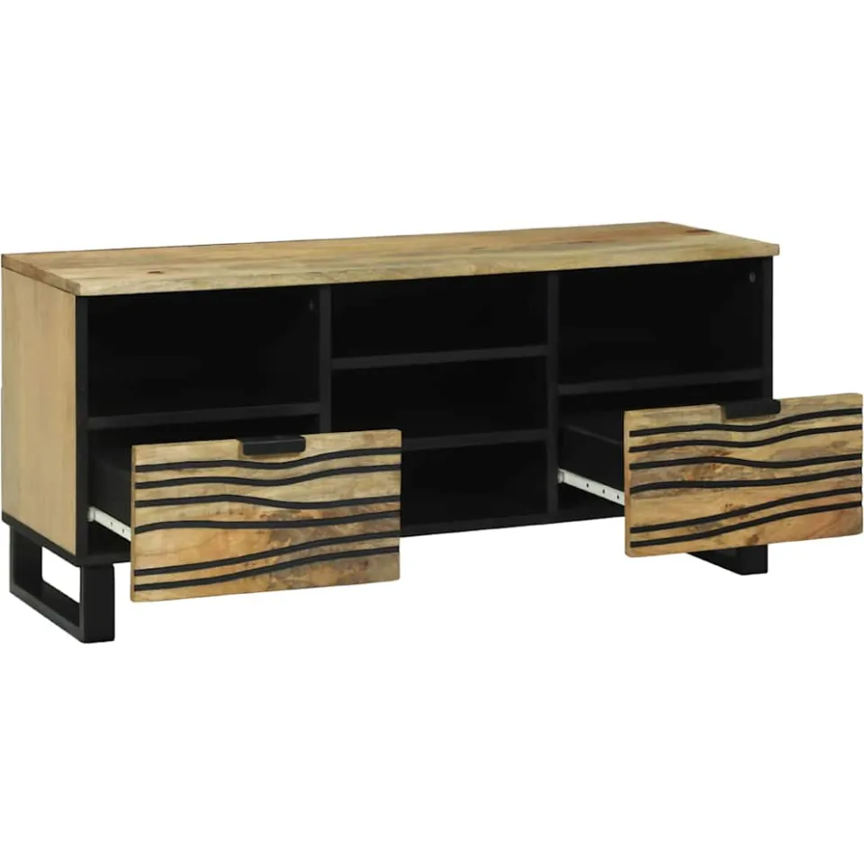 vidaXL TV Eenheden 100 x 33 x 46 cm Bruin Bewerkt hout, foto 2