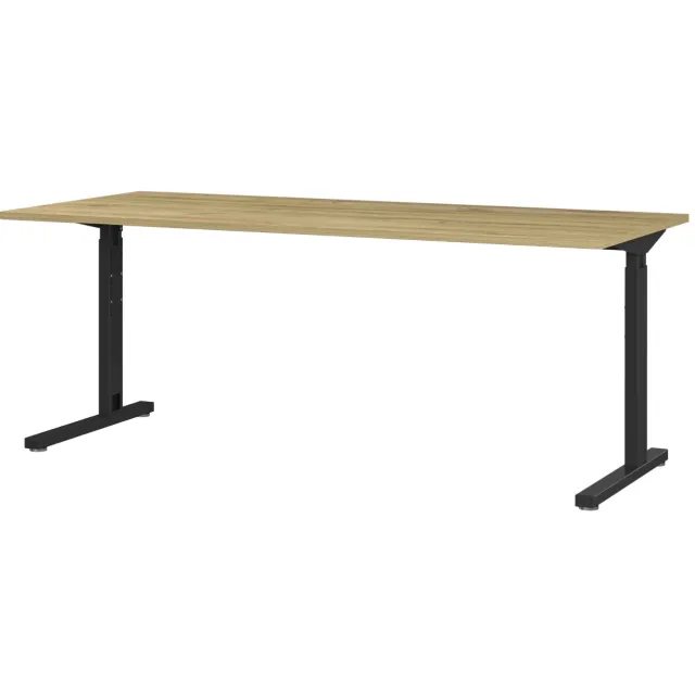 Bureau Discovery Eiken 180 cm Eiken/Zwart