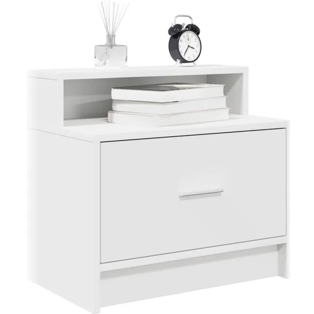 vidaXL Nachtkastjes 2 st met lade 51x31x47 cm wit