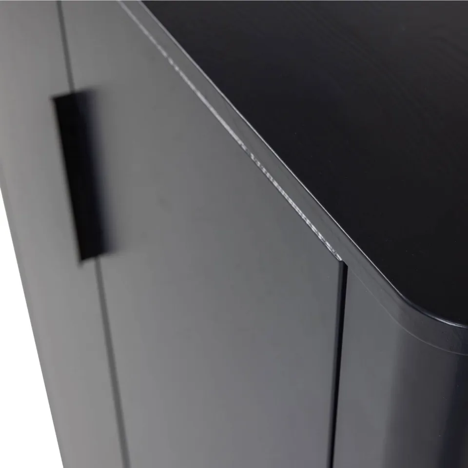 WOOOD Gunnar 2-Deurs Kast - Grenen - Matzwart -135x85x39 matt black, foto 6