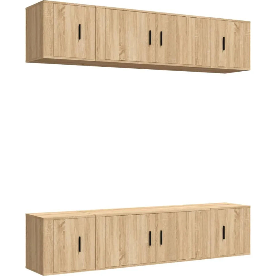 vidaXL 6-delige Tv-meubelset bewerkt hout sonoma eikenkleurig, foto 3