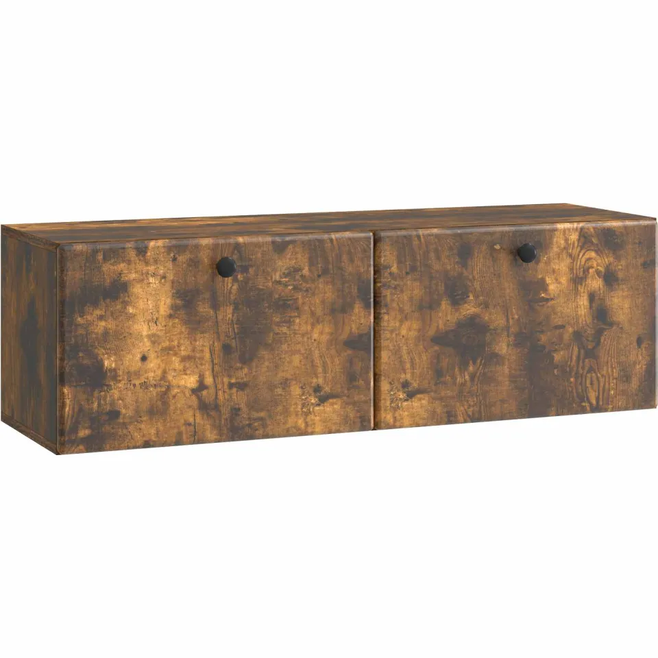 vidaXL Wandbeugel TV-kast 98 x 31 x 30 cm Gerookt eiken Bewerkt hout Bruin
