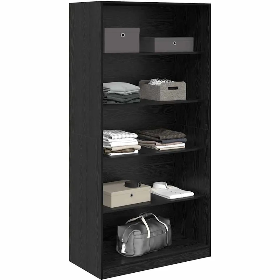vidaXL Kledingkast Zwart Eiken 100 x 50 x 200 cm