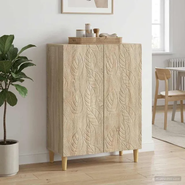 vidaXL Dressoir Sonoma Eiken 66 x 34,5 x 90 cm Bewerkt hout Bruin