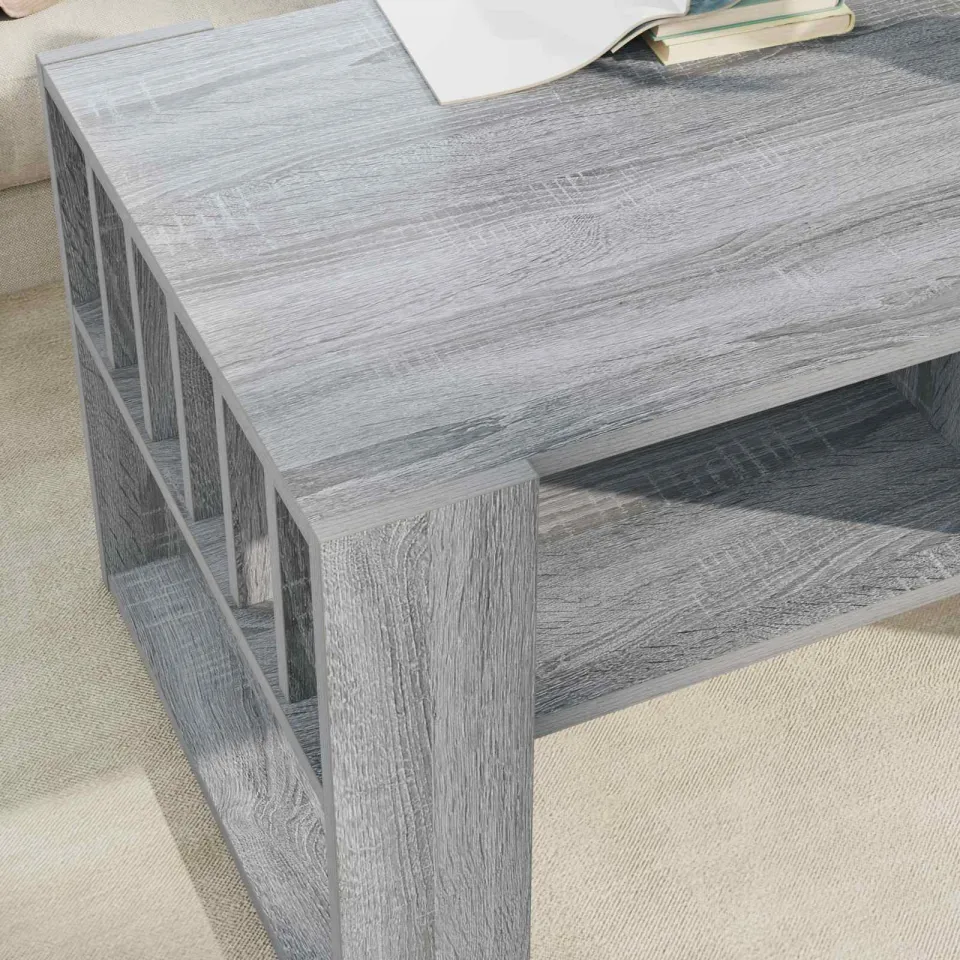 vidaXL Salontafel Grijs Sonoma 92 x 49,5 x 45 cm Bewerkt hout, foto 4