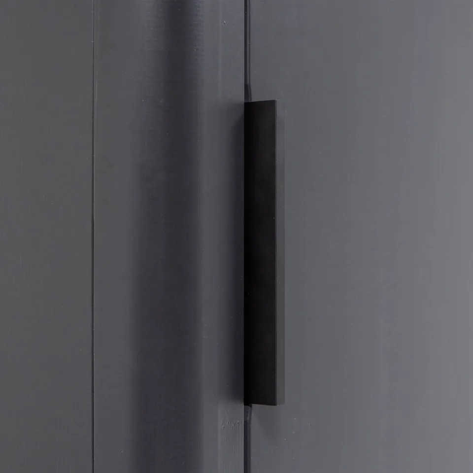 WOOOD Gunnar Smalle Hoge Kast - Grenen - Matzwart - 217x45x39, foto 5
