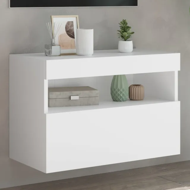 vidaXL Tv-wandmeubel met LED-verlichting 60x30x40 cm wit