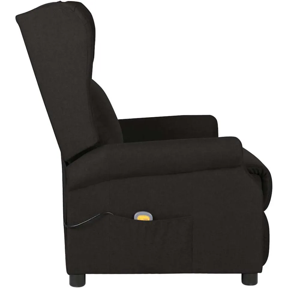 vidaXL Massagestoel stof zwart, foto 4