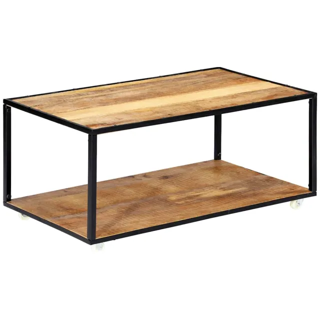 vidaXL Salontafel 90x50x40 cm massief gerecycled hout bruin, foto 2