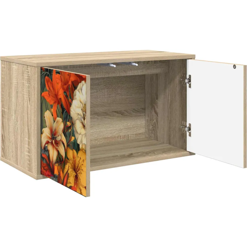 vidaXL Wandgemonteerd tv-meubel GENNEP 69 x 33 x 40 cm Sonoma Eiken Bruin
