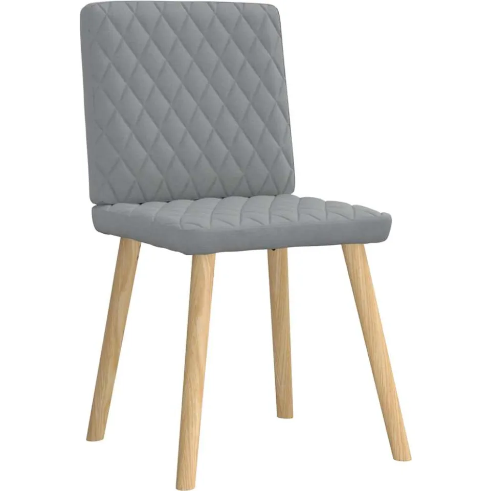 vidaXL Eetkamerstoelen 4 st stof lichtgrijs