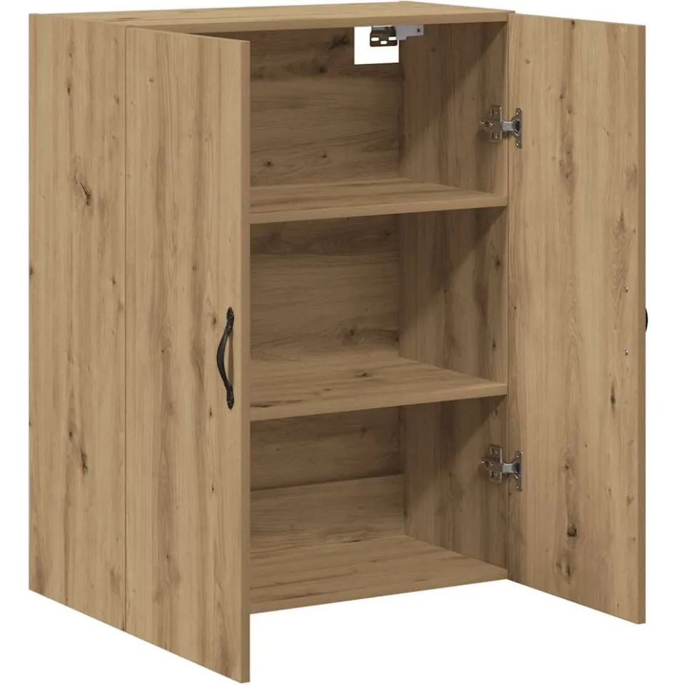 vidaXL Wandkast 69,5x34x90 cm bewerkt hout artisanaal eikenkleurig Bruin