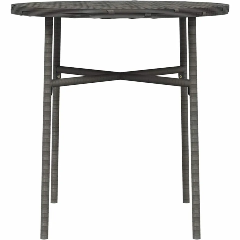 vidaXL Salontafel 45 cm poly rattan grijs, foto 4