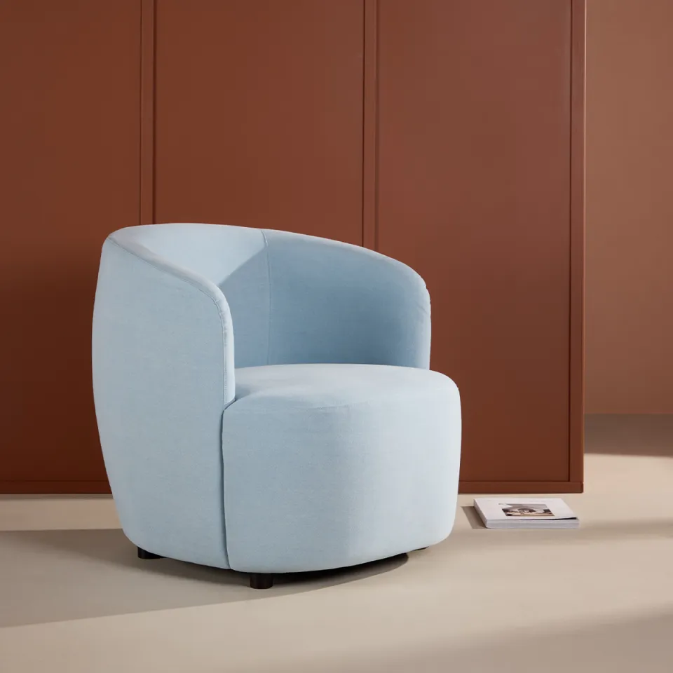 Nest living Boyd linnen fauteuil blauw, foto 2