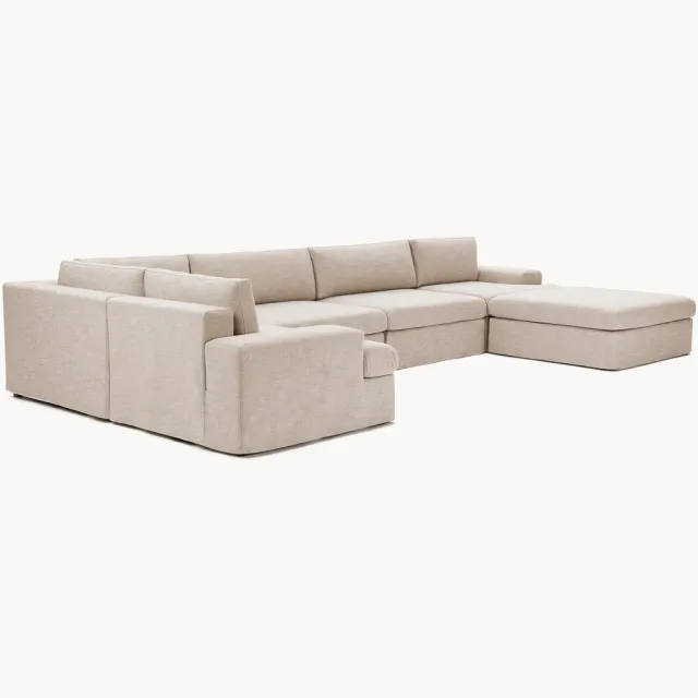 Westwing Collection XL modulaire bank Russell met afneembare hoezen Beige