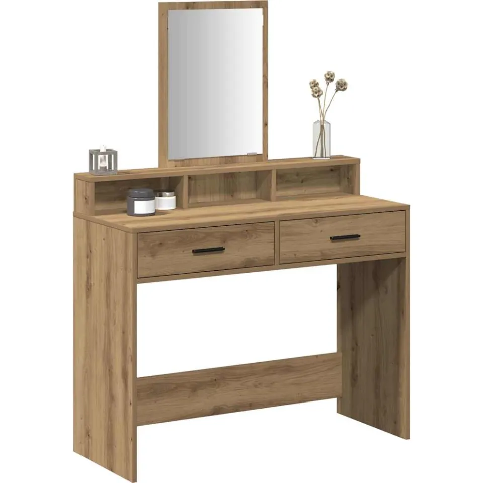vidaXL Plafondtafel Artisan Eiken 100 x 41 x 140 cm Bewerkt hout Bruin