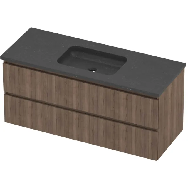 Proline Rollo Badmeubelset Hardsteen Elegant Midden 120x46x54 cm Blue Stone Terra Oak Eiken