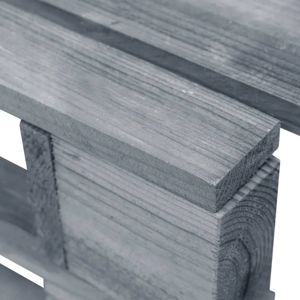 vidaXL Tuinhocker pallet hout grijs, foto 4