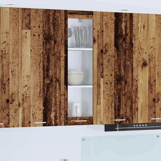 vidaXL Hangkast Oud hout 40 x 31 x 100 cm Bewerkt hout Bruin