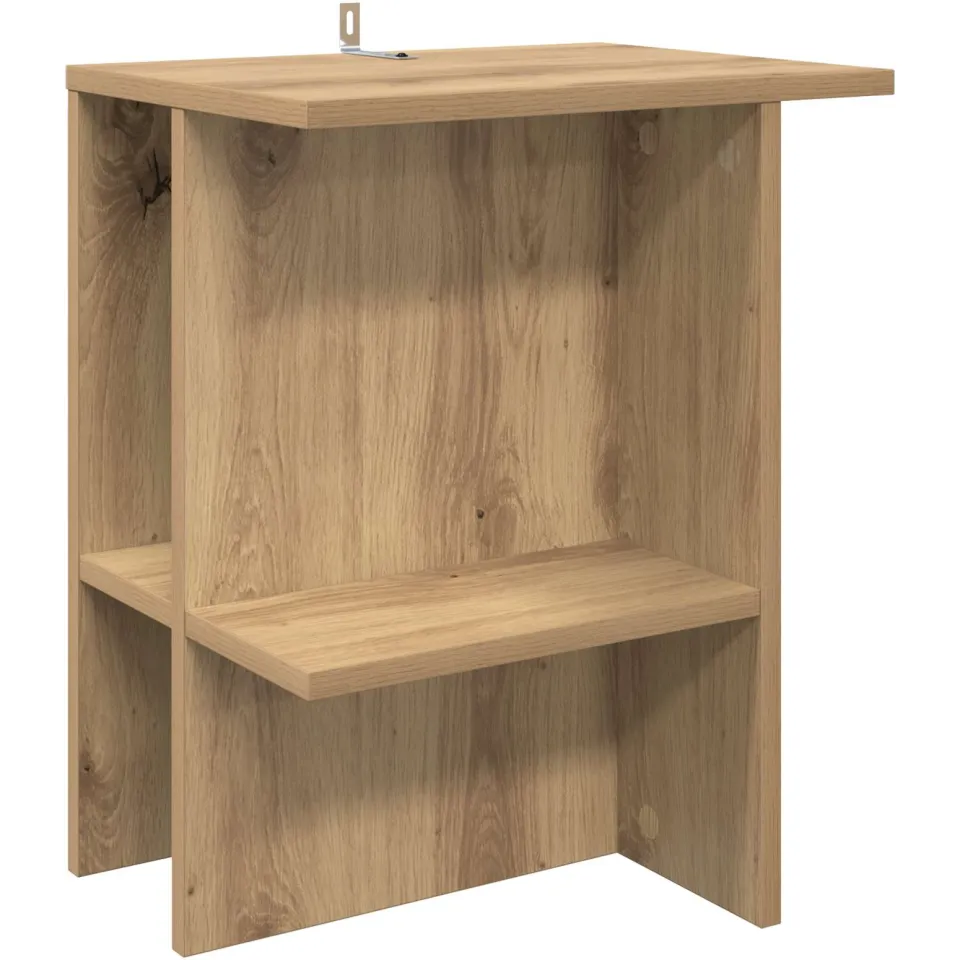 vidaXL Salontafel Artisanaal eiken 40 x 30 x 49 cm Bewerkt hout, foto 3