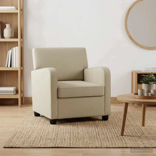 vidaXL Fauteuil Zand fluweel Grijs