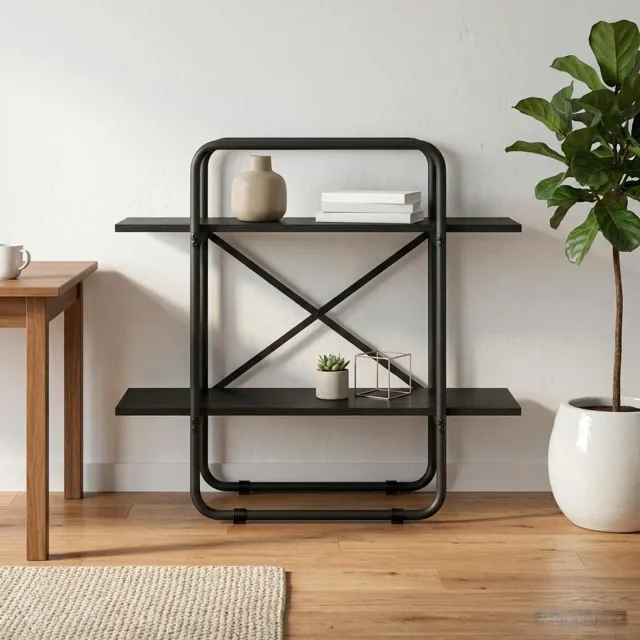 vidaXL Boekenrek 2-laags 60 x 35 x 70 cm PB Zwart eiken, foto 2