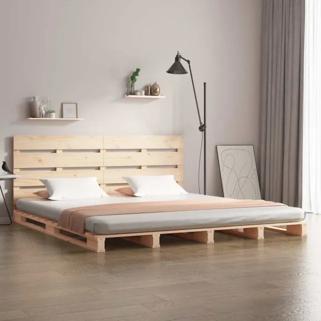 vidaXL Bedframe zonder matras massief grenenhout 160x200 cm bruin
