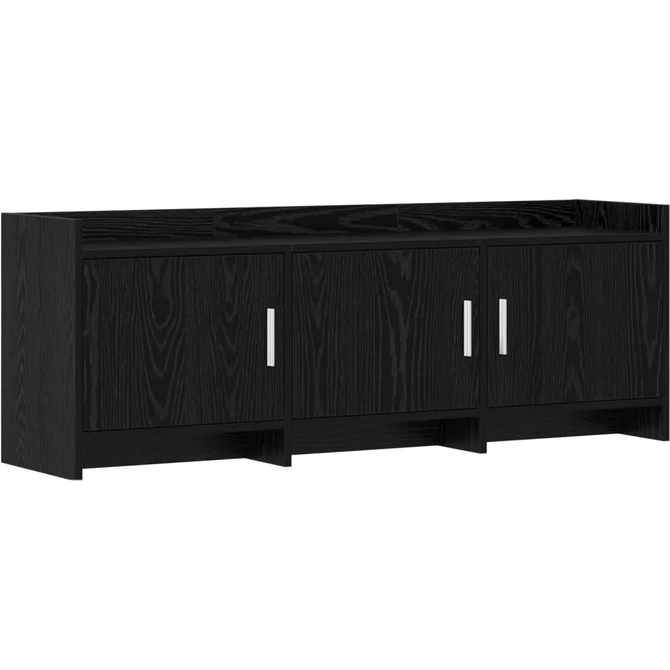 vidaXL TV-kast 130 x 33 x 47 cm Zwart eiken Bewerkt hout