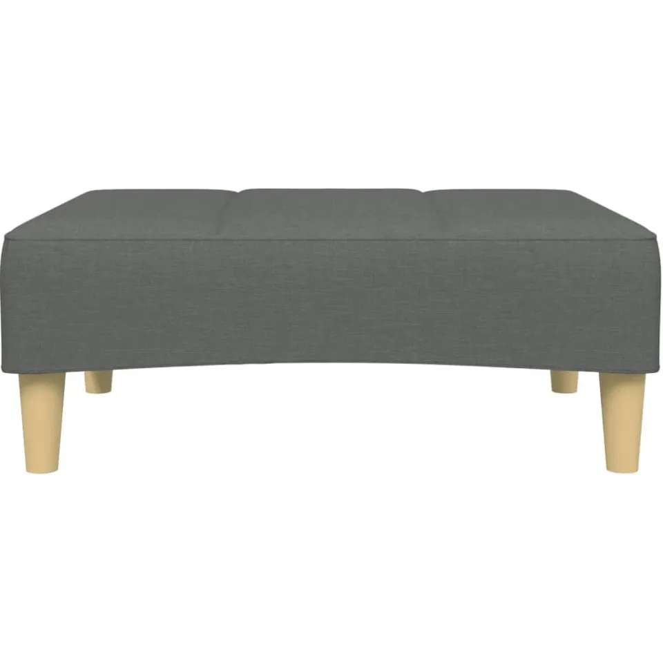 vidaXL Voetenbank 77x55x31 cm stof donkergrijs grijs, foto 4