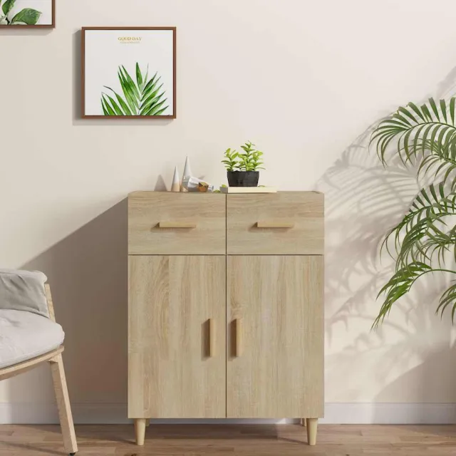 vidaXL Dressoir 69,5x34x89 cm bewerkt hout sonoma eikenkleurig Bruin