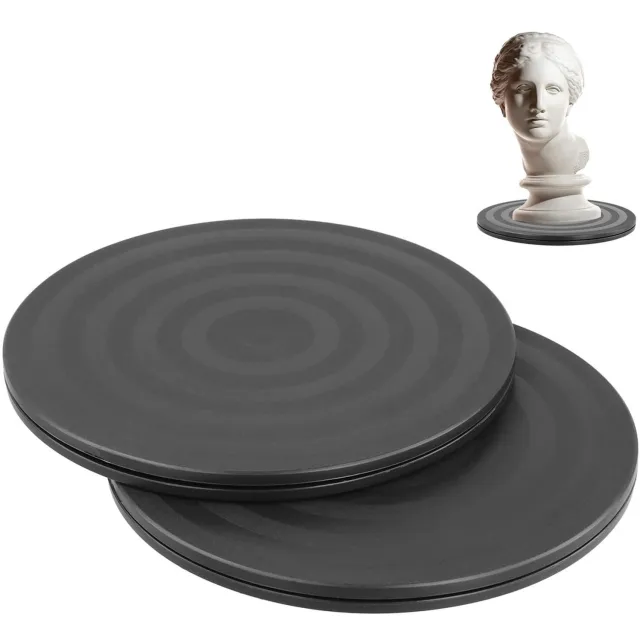 Duraxl Draaitafel - 20 cm - 360° - 15 kg - 2 stuks Zwart