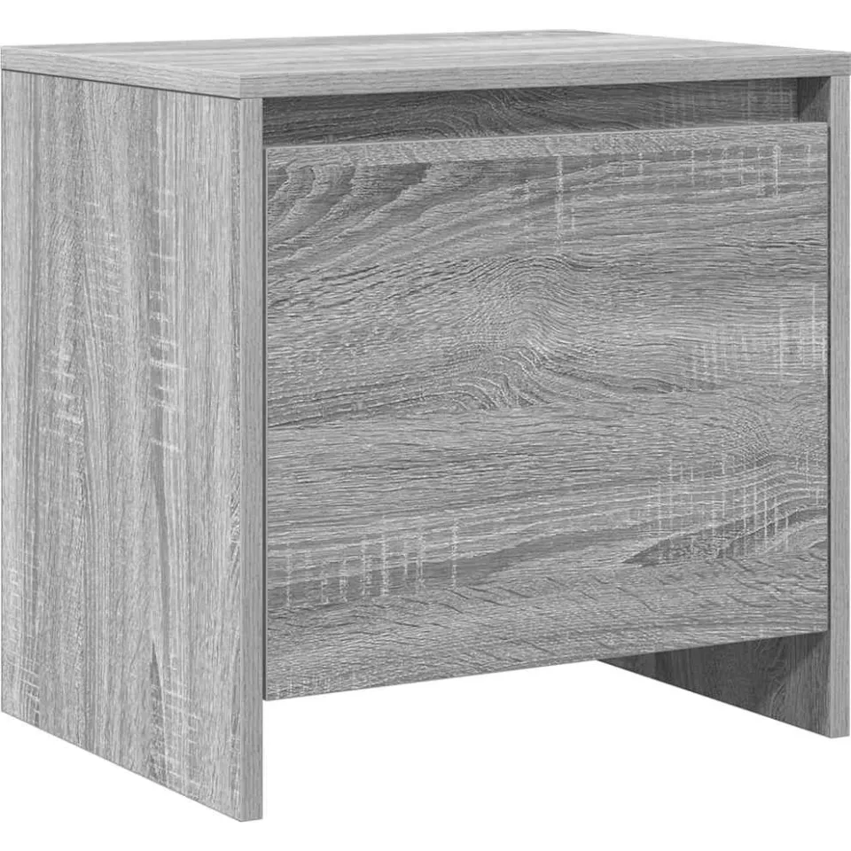 vidaXL Nachtkastje 45x34x44,5 cm bewerkt hout grijs sonoma eikenkleur